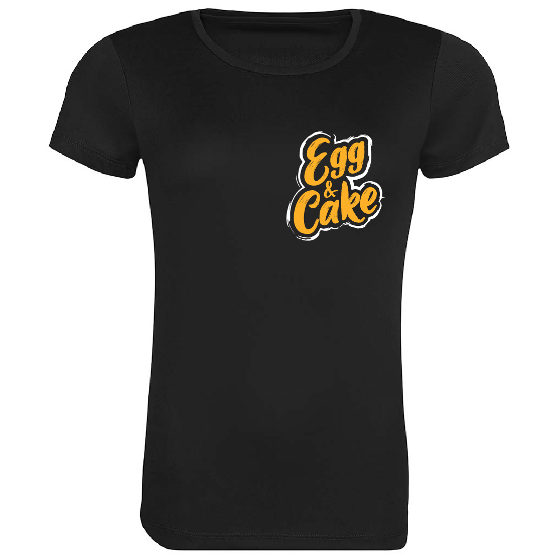 Egg & Cake Ladies Grunge Short Sleeve T-Shirt - Are you Egg & Caking? - Image 2