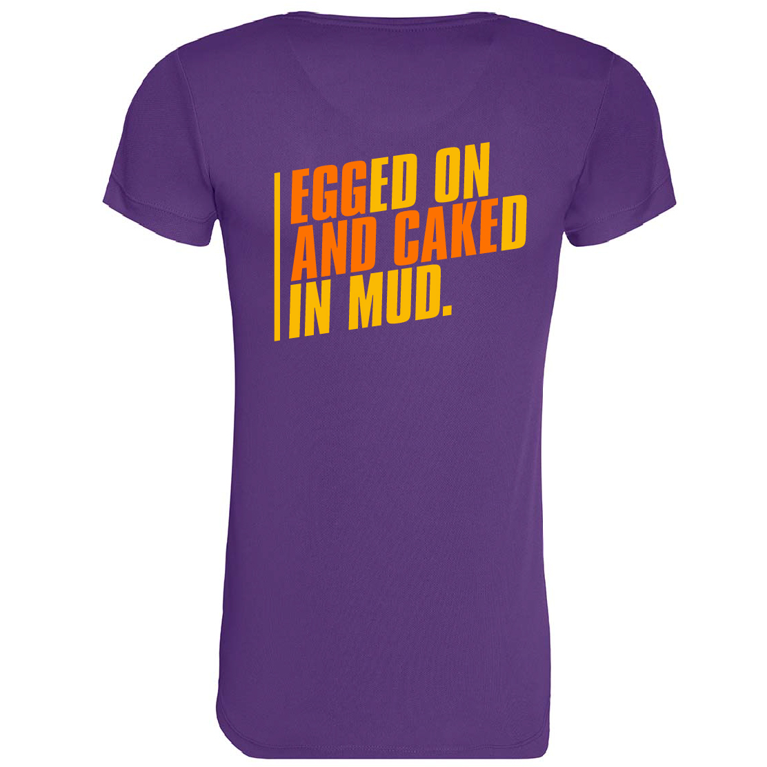 Egg & Cake Ladies Standard Short Sleeve T-Shirt - Egged On & Caked in Mud