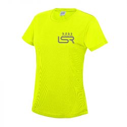 Lutterworth Social Runners Ladies Fit Hi-Viz T-Shirt